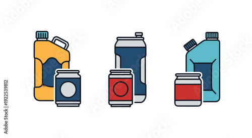 Canister Line art dynamic abstract color illustration