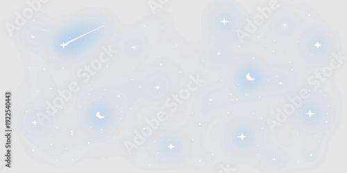 Magic winter Christmas background featuring a blue bokeh sky with bright snowflakes stars and glittery snow patterns for a festive holiday wallpaper design