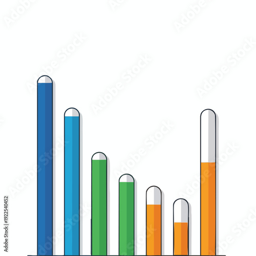 Colorful Bar Chart Showing Data Comparison and Analysis