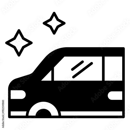 Clean Car Icon Illustration