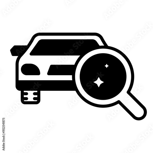 Car Inspection Icon: Vehicle Checkup and Maintenance