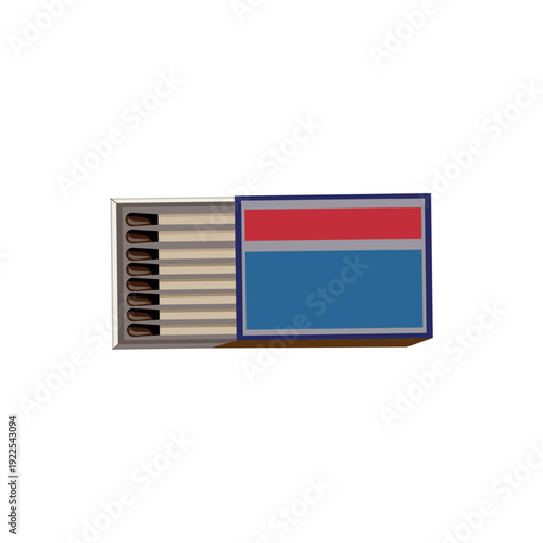 Vector illustration of a box of matches.