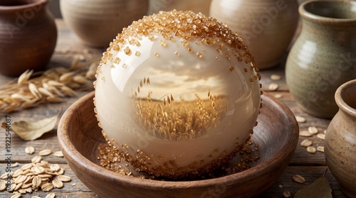 An artistic spherical desse...