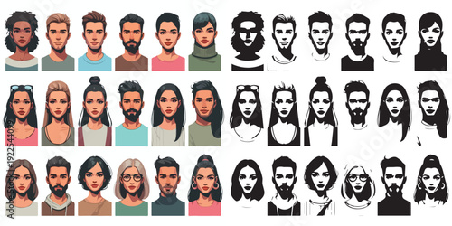 Vector Persona Series on white background