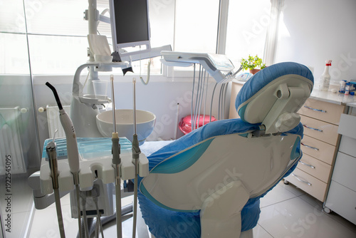 Empty dental clinic room and sit
