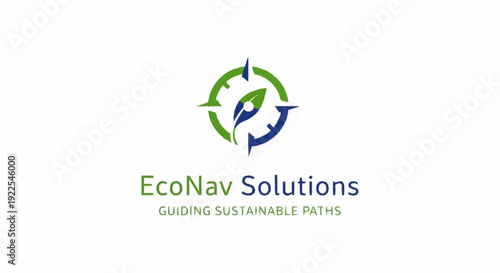 EcoNav Solutions Logo with Leaf Symbol.
