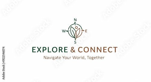 Compass Logo with Explore Connect Text.
