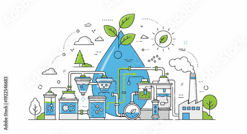 Eco Friendly Factory with Green Technology.