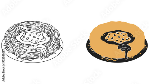 hand drawn vector illustration of an easter egg