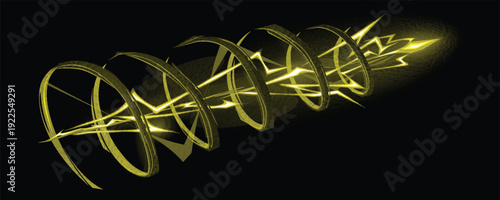 Radial motion blur background. 3d speedy neon background design with ultra violet and blue laser light circle. Long time exposure vector. Concept of cyber highway, digital hyperspace or speed of light