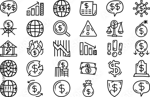 Economy Crisis Illustration - Vector