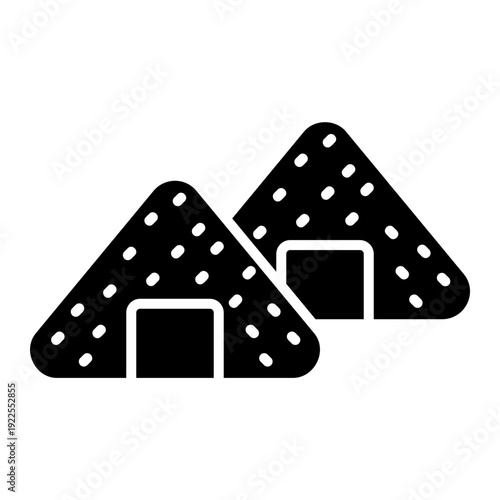Onigiri Rice Balls Icon: Traditional Japanese Cuisine