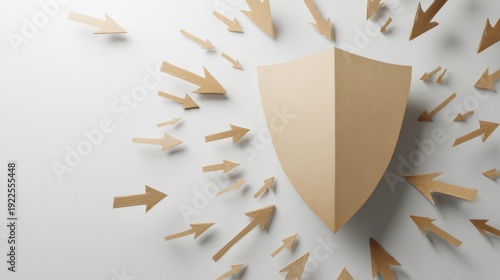 A shield and arrows representing protection and defense, security