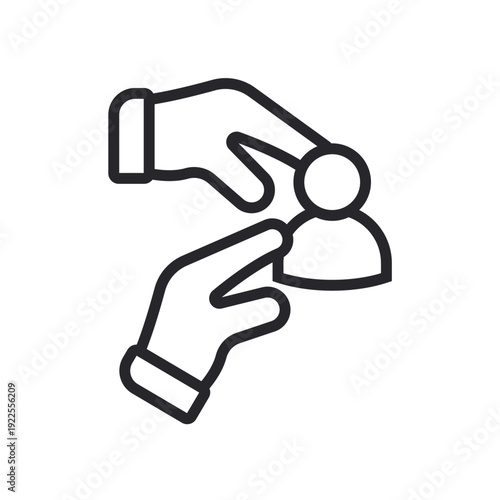 careful icons outline and Flat Style,transparent background