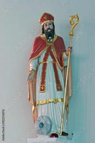 Saint Quirinus of Sescia, statue in the Church of the Saint Quirinus of Sescia in Zagreb, Croatia