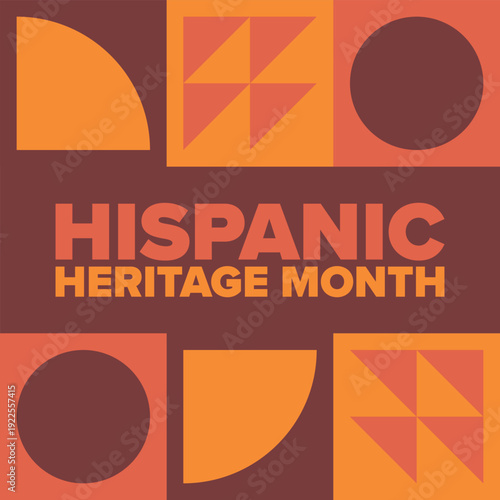 National Hispanic Heritage Month in September and October. Hispanic and Latino Americans culture. Celebrate annual in United States. Poster, card, banner and background. Vector illustration