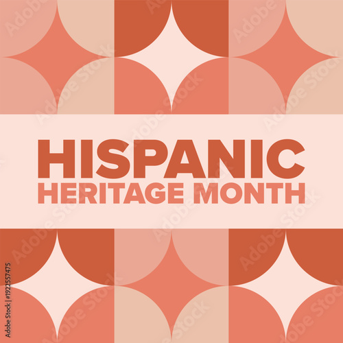 National Hispanic Heritage Month in September and October. Hispanic and Latino Americans culture. Celebrate annual in United States. Poster, card, banner and background. Vector illustration