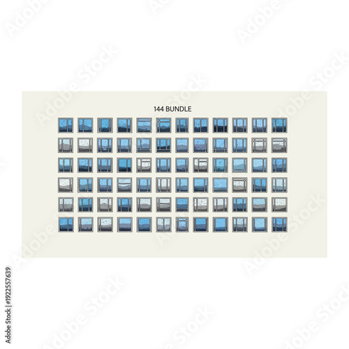 Rainy Day Window Views - Wet Glass Rain Streaks and Condensation Set