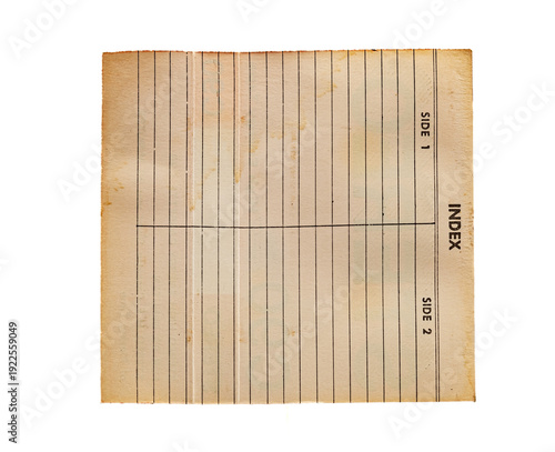 vintage audio cassette cover box paper, audio cassette inlay card, which has been used to record a custom tracklist