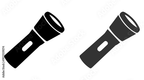 Flashlight icon. Torch symbol. Lantern signs. Led light icons. Pocket spotlight symbols
