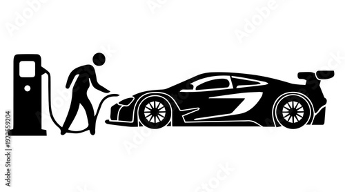 Electric Car Charging Station Icon Vector design eps 10
