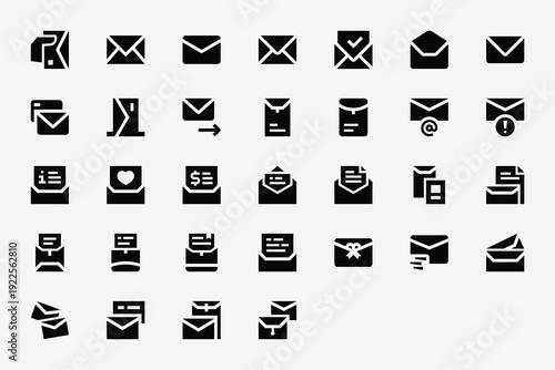 Mail Solid Icon Set