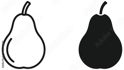 pear on white background