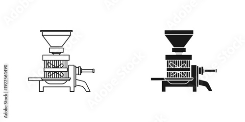 Espresso coffee machine vector illustration isolated on white background with portafilter and steam wand