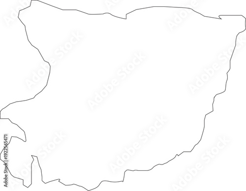 Marajo Isolated Map Shape Stroke Outline in Brazil South America Editable Transparent Background Vector