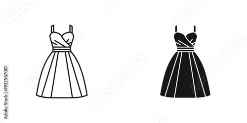Black and white wedding dress design sketch with sweetheart neckline and waistband line art illustration