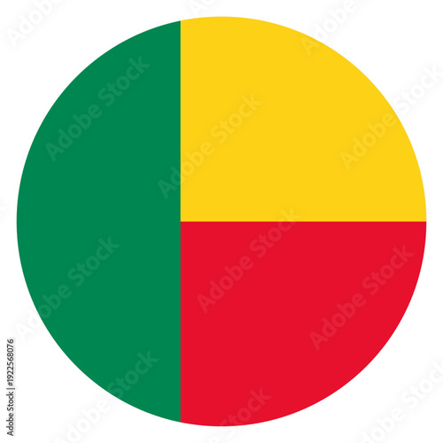 Benin Flag Circle
