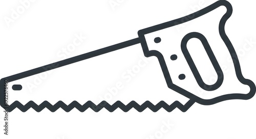 Wood saw icon white background 