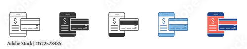 Secure digital financial transactions through mobile payment applications and online banking. Illustrating modern financial technology with smartphones and credit card use