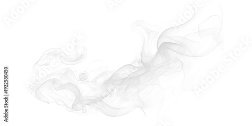 A stream of smoke swirling in the darkness against a black background