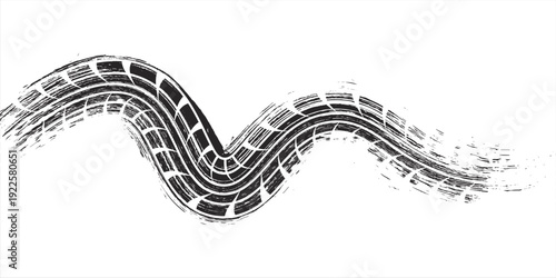 Tire tread marks, wheel textures, tire marks - car racing, motocross, drift, rally, off-road and others. modern