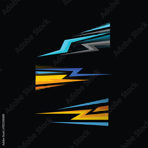 Racing sports stripes design templates
