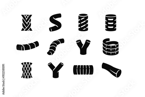 Cable minimal balanced simple flat image solid contemporary black geometric icon vector