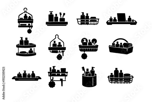 Decor element functional icon simple bathroom contemporary visual vector balance generation image