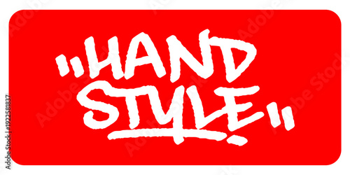 Hand Style Graffiti Tag Red Background Art. Bold White Typography with Realistic Paint Drips for Urban Streetwear and Logo Design.