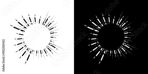 Dynamic abstract spiral sound wave rhythm lines. Circular spiral sound wave rhythm of lines. Circular futuristic abstract lines, black and white background.