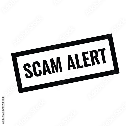 Vector illustration icon scam alert sign with bold text