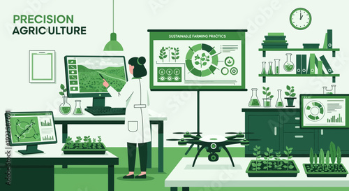 Scientist Working with Drone Technology in Lab.