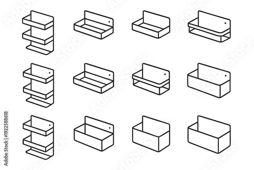 Organizers vector magnetic storage fridge organizer metal shape simple precise rectangular icon