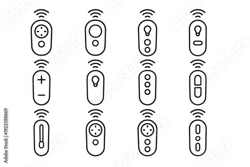 Output style edges smart signal body icon light remote lightweight vector