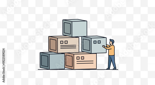 Person scanning packages with a handheld scanner.