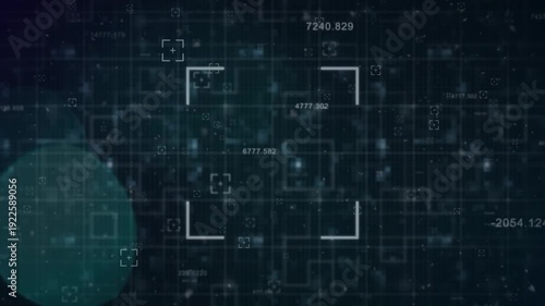 Animation of globe spinning over grid