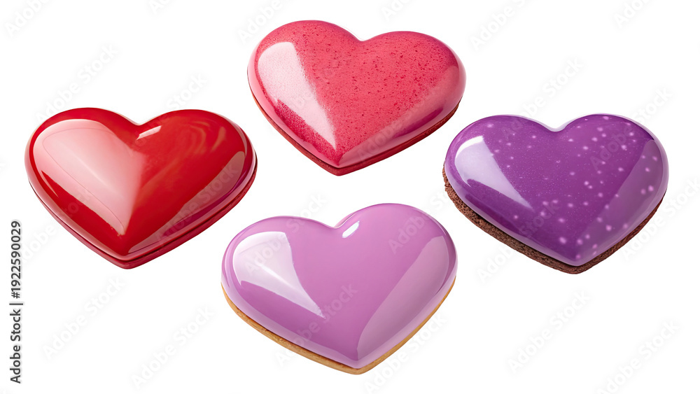 Obraz premium set of hearts ,isolated on transparent background png
