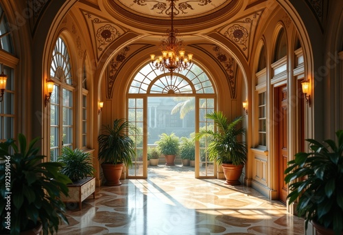 Wallpaper Mural Flowing Curves and Floral Motifs in Art Nouveau Splendor Captured in Breathtaking Photography Torontodigital.ca