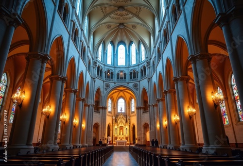 Wallpaper Mural Grand Romanesque Church Bell Tower with Rounded Arches Stunning Details Torontodigital.ca