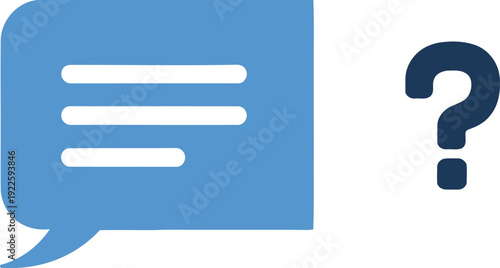 Business communication concept with question and answer speech bubbles